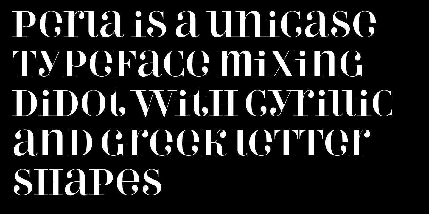 Пример шрифта Perla #2